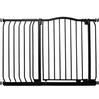 Afbeelding van Bettacare Hondenhekje met Gebogen Bovenkant Assortiment, 125cm 134cm (69 opties beschikbaar), Mat Zwart, Drukfit Hekje voor Hond en Puppy, Huisdieren Honden, Eenvoudige Installatie