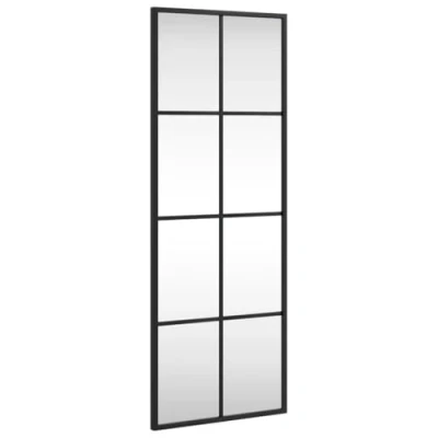 Afbeelding van Wandspiegel rechthoekig 30x80 cm ijzer zwart