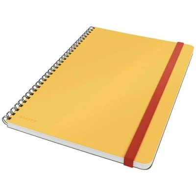 Afbeelding van Leitz Cosy notitieboek met spiraalbinding, voor ft B5, geruit, geel