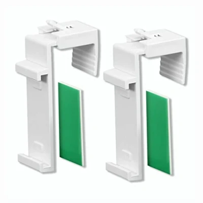 Afbeelding van KLEMMFLEX klemhouder voor dubbel rolgordijn, mini ZONDER boren, verstelbaar van 1,5 tot 2 cm, 1 paar, inclusief zelfklevende pads