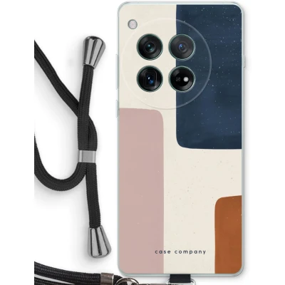 Afbeelding van Case Company® hoesje met Koord geschikt voor OnePlus 12r Geo #5 Telefoonhoesje Zwart Bescherming aan alle Kanten en Over de Schermrand
