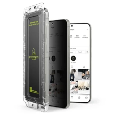 Afbeelding van Ringke Easy Slide Privacy Screen Protector Compatibel met Samsung S25 Plus Gehard Glas 9H Schermbescherming Schokbestendig Krasbestendig Glasfilm voor Galaxy (Installatietool / 2 Stuks)