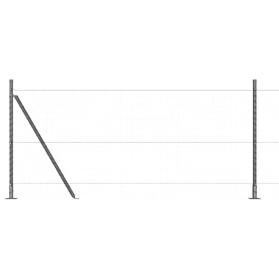 Afbeelding van vidaXL Hekpalen met Basisplaten 13 stuks Ø32mm 110cm Gegalvaniseerd Staal