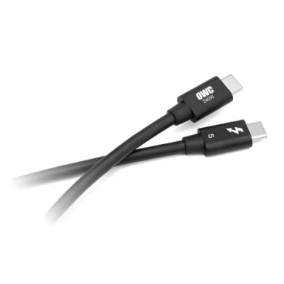 Afbeelding van OWC USB C Kabel Thunderbolt 4 &amp; 5 100 cm 80/120Gb/s / devices 240W Zwart