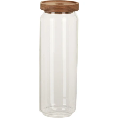 Afbeelding van Glazen luxe keuken voorraadpot/voorraadbus 1300 ml Voorraadpot