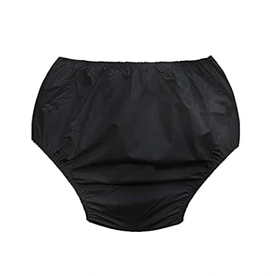 Afbeelding van Dames effen witte waterdichte Incontinentie slip broek Knickers (XXL, zwart)