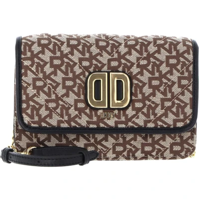 Afbeelding van DKNY Schoudertas Avondtas Delphine Crossbody Bag Chino / Blk Donkerbruin