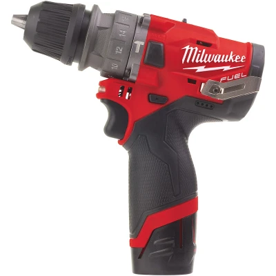 Afbeelding van Milwaukee M12 FPDX 202X subcompacte slagboormachine met verwisselbare kop set (2x 2,0Ah accu) in HD Box