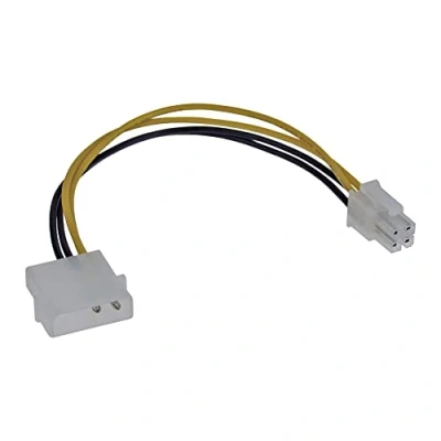 Afbeelding van InLine® Moederbord voedingskabeladapter, 5,25&quot;(13.34cm) &gt;4 pins 12V, 0.2m