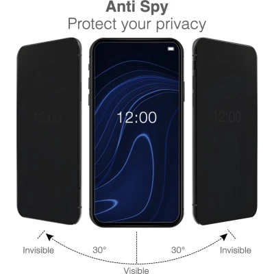 Afbeelding van Mobilize Privacy Glass Screen Protector Black Frame for Apple iPhone 13/13 Pro/14