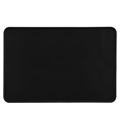 Afbeelding van Amazon Basics Mat voor onder voerbak, siliconen, waterbestendig, 60 x 41 cm, zwart, 1 stuk