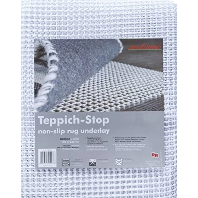 Afbeelding van Andiamo Tapijt Stop Antislipmat, Tapijtonderlegger, Kleefrooster, Antislip, Pvc Gecoat Polyester, Slipvast Op Maat Te Snijden, Onderhoudsvriendelijk, Duurzaam, Wit, 60 X 120 Cm Modern 160 230 Wit