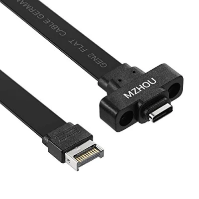 Afbeelding van Bouton de Charge Rapide USB 3.1 Gen 2 10G Interne A Câble vers C, Type C Panneau câbles du Avant Adaptateur d&#039;exten