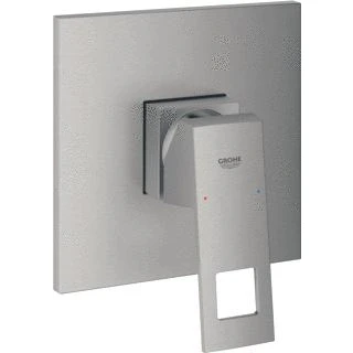 Afbeelding van Grohe eurocube inbouwmengkraan opbouwdeel douche eengreeps keramische schijven supersteel 24061dc0