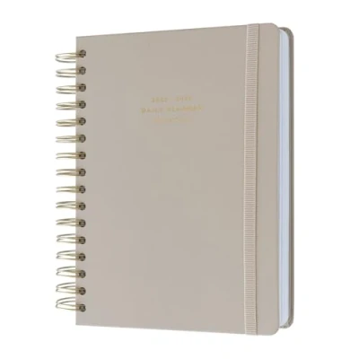 Afbeelding van Kokonote A5 Academic Diary 2025 2026 Page A Day Misty Gray Planner With Stickers, Student Essentials For University, Back To School Supplies