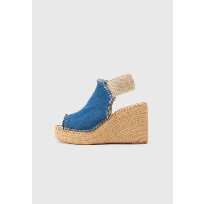 Afbeelding van Replay JESS TYNE Sandalen met plateauzool, Dames, Maat: 36, Blue Textiel