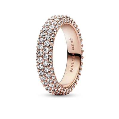 Afbeelding van Pandora 182629C01 Ring Timeless Double Row Pave zilver zirconia