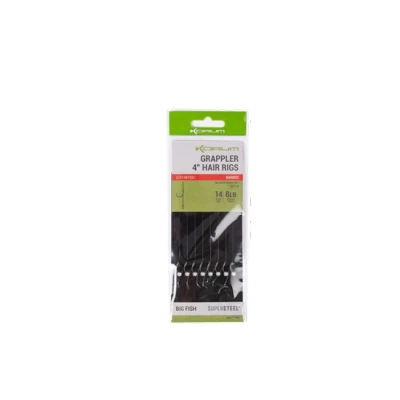 Afbeelding van Korum Grappler 4’’ Hair Rigs Barbless (8 pcs) Maat : Haak 8 0.30mm