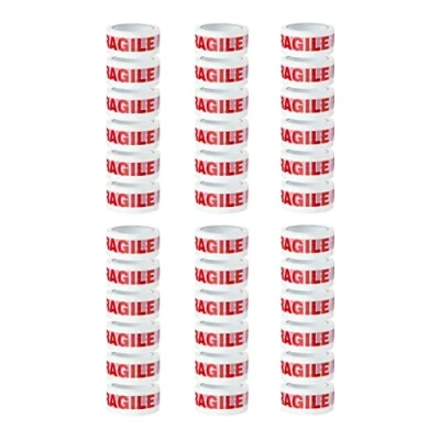 Afbeelding van ACIT Professioneel plakband met inscriptie Fragile, 1 doos van 36 rollen maat 66x50, breekbare verpakkingstape