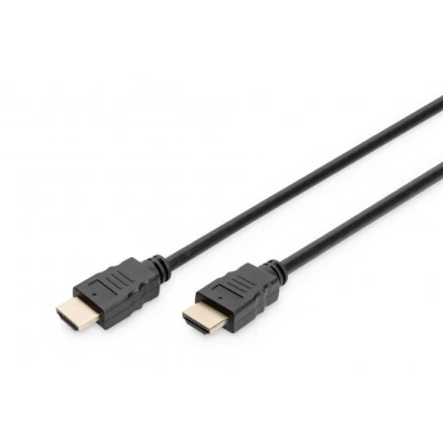 Afbeelding van DIGITUS HDMI Premium High Speed aansluitkabel, type A 2.0 1.0m met Ethernetkanaal Ultra HD 4k/60Hz compatibel TV/beamer/monitor vergulde contacten zwart