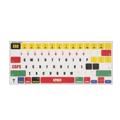 Afbeelding van kwmobile QWERTY US toetsenbord stickers compatibel met Apple MacBook Air 13.6 M2 (A2681) Touch ID model Keyboard in meerkleurig