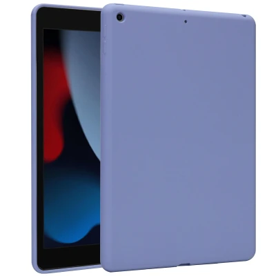 Afbeelding van Apple iPad 10.2 (2021) Hoes: Accezz Liquid Silicone Backcover zonder penhouder Softcase,Backcover Lila Siliconen En TPU (zacht) Tablet Hoezen