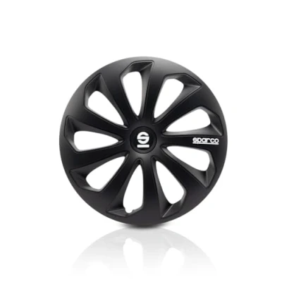 Afbeelding van SPARCO SPC1570BK Sicilia 4 sztuki koÅ‚paków ozdobnych, czarne, sztuki, 15&quot;
