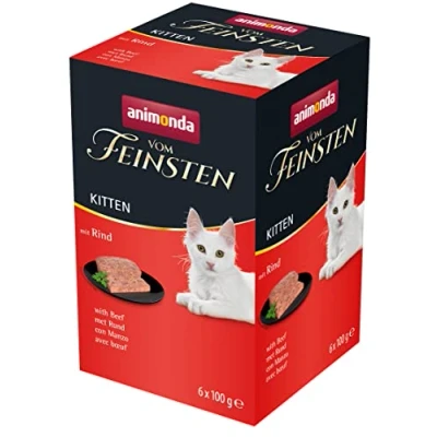 Afbeelding van animonda Vom Feinsten Kitten, nat voer voor groeiende katten in het eerste levensjaar, met rundvlees, 6 x 100 g