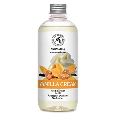 Afbeelding van Navulling geurstokjes Vanille cream 500ml Intensieve Verse Langdurige en Frisse Geur Verdampingsduur van 20 weken Aromatherapie Diffuser Luchtverfrisser huisparfum geurolie hergebruik geurverspreider Aromatika