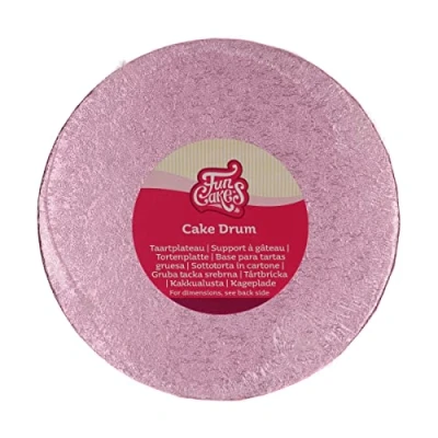 Afbeelding van FunCakes Cake Drum Rond Roze Ø20 cm / 12 mm Taartonderlegger Taartkarton