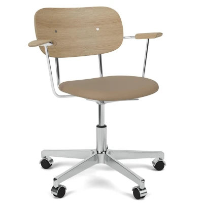 Afbeelding van Audo Copenhagen Co Task Bureaustoel Zitting Sierra 1611 Naturel Eiken/alu