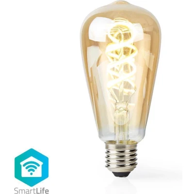 Afbeelding van Nedis SmartLife LED Filamentlamp Wi Fi E27 350 lm 5.5 W Koel Wit / Warm 1800 6500 K Glas Android™ IOS ST64 1 Stuks