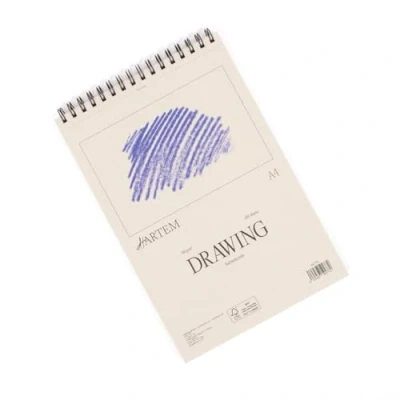 Afbeelding van Hartem Schetsblok voor kunstenaars, A4 sketchbook 90 g/m², 100 vellen/200 pagina&#039;s, spiraalbinding, 21 x 29,7 cm, schetsboek