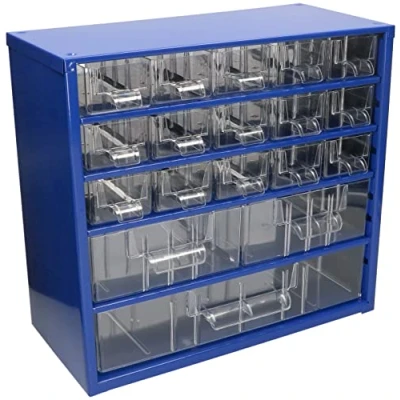 Afbeelding van KOTARBAU® Werkplaats opbergdoos met schuifladen 306 x 282 155 sorteerdoos 15K2M1G magazijn voor kleine onderdelen metaal