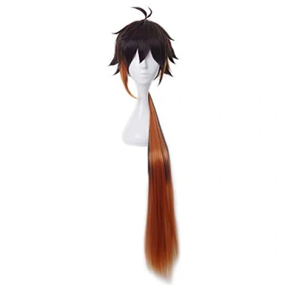 Afbeelding van HIROAKIYA Zhongli Wig, Genshin Impact Cosplay Wig with Cap, Length approx.90cm