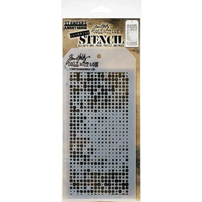 Afbeelding van Tim Holtz Stampers Anon Stencil, Halfton gelaagd, One Size