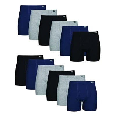 Afbeelding van Hanes Heren Comfort Soft Assorted Boxer Shorts Retroshorts (5 pack), gemengd verpakking van 12 stuks, S