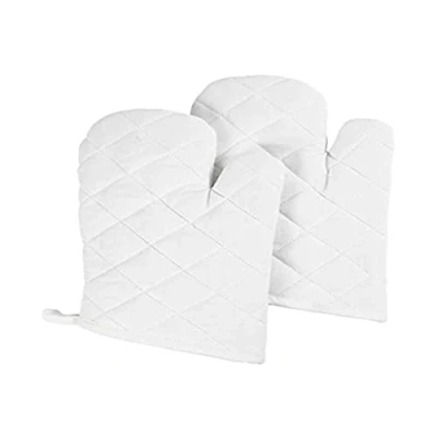 Afbeelding van Ovenhandschoen Creotime 18x28cm 2 stuks wit
