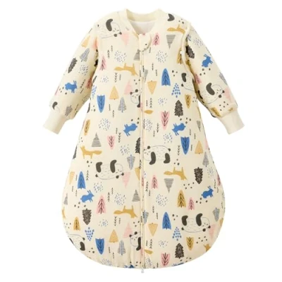 Afbeelding van Duomiaomiao slaapzak voor baby&#039;s, het hele jaar, 3,5 TOG, 100% katoen, babyslaapzak winter, meisjesslaapzak pasgeborenen, jongens, slaapzak, warme kinderen, 100