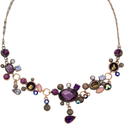 Afbeelding van Behave Paarse ketting met stenen