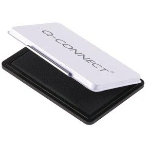 Afbeelding van Q CONNECT stempelkussen, ft 90 x 55 mm, zwart stempelkussen