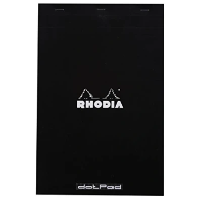 Afbeelding van Blok nr. 19 zwart 210 x 318 80 vellen g/m² nietjes, grid (spitse raster)