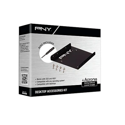 Afbeelding van PNY Montageset voor SSD of HDD 2.5 &quot;interne bay, USB 3.0 Behuizing en kloonsoftware.