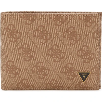 Afbeelding van GUESS Vezzola Heren Billfold Portemonnee Kunstleer Beige