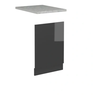 Afbeelding van Vicco Voorpaneel vaatwasser R Line, Antraciet Hoogglans/Antraciet, 45 cm , WB Marmer