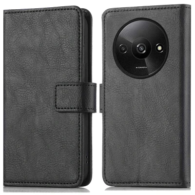 Afbeelding van Xiaomi Redmi A3 Hoesje Kunstleder iMoshion Bookcase Zwart Telefoonhoesje