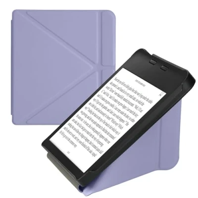 Afbeelding van kwmobile e reader hoesje compatibel Met Kobo Libra 2 hoes standaard Ereader cover van kunstleer In lavendel
