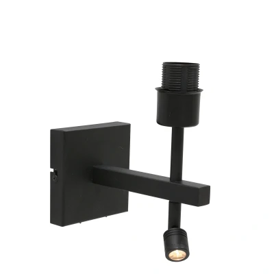 Afbeelding van Steinhauer wandlamp Stang zwart metaal 3702ZW