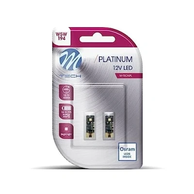 Afbeelding van M Tech Platinum Led W5W 12V 2x Osram diode Canbus Wit Set