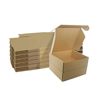 Afbeelding van Gegolfd karton verzenddozen, 150x150x50mm Small Shipping Box for Posting klein pakket Mailer, verpakking dozen voor bedrijf, verzending, opslag of Gift (25 stuks)